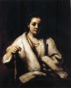 REMBRANDT Harmenszoon van Rijn, Portrait of Hendrickje Stoffels